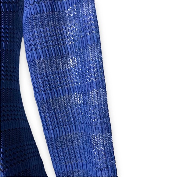 Solace London Dress Navy Blue Maxi Long Semi Sheer Party Xmas Size 8 Bodycon - Picture 4 of 14